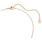 Swan pendant Mixed cuts, Swan, White, Rose gold-tone plated